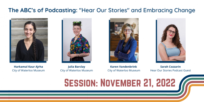 Session Nov. 21, 2022, online, The ABC’s of Podcasting: "Hear Our Stories" and Embracing Change