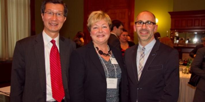 Hon. Michael Chan, Marie Lalonde, and Yves Théoret