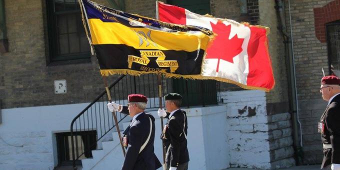 The Flag Party of the Home Station London & District Branch of The Royal Canadian Regiment Association