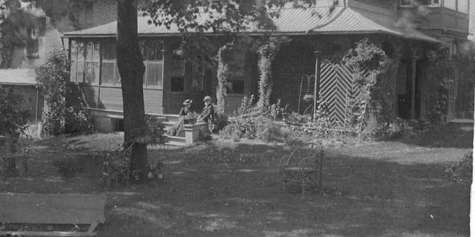 Members of the Hillary Family Seated On the South Veranda in 1893 