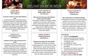 Historic Cooking Programs at Ireland House Museum