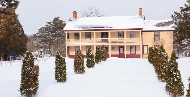 Battlefield House Museum exterior in Winter